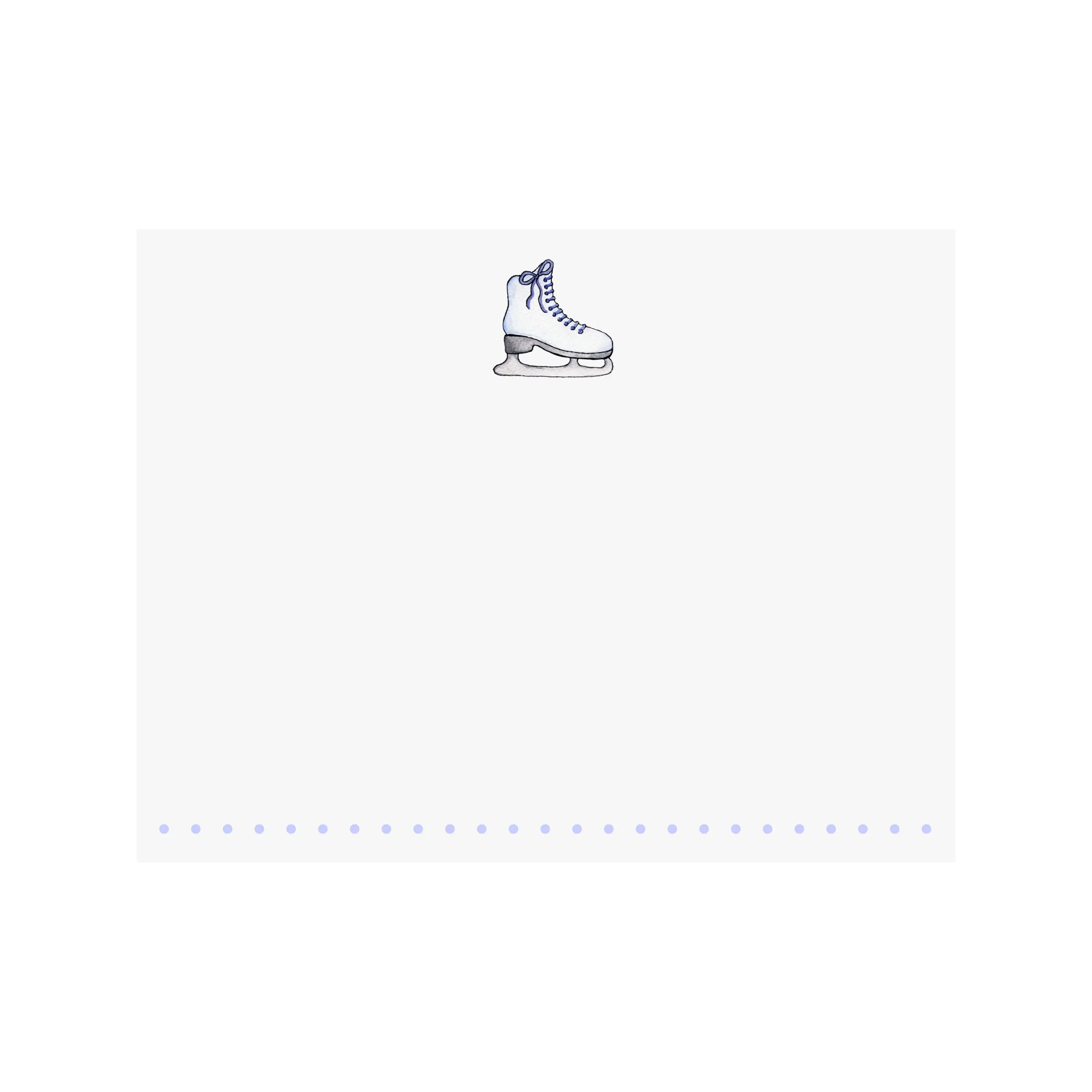 Ice Figure Skate Note Card